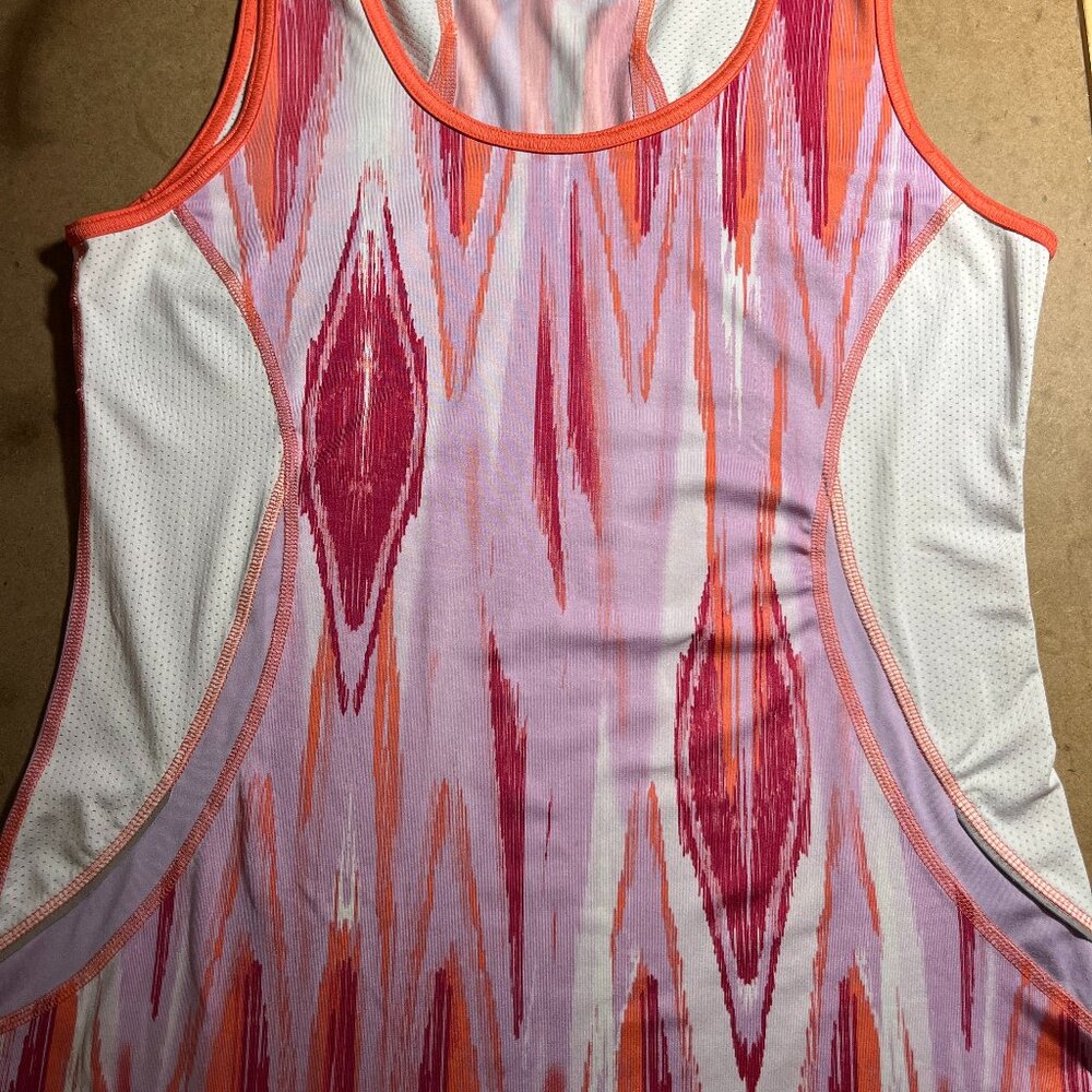 Lucy tech Orange, Lavendar and Pink athletic shirt.